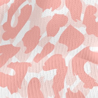 Soft Pink Leopard Print Stretch Jersey