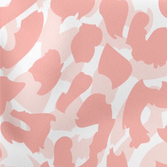 Soft Pink Leopard Print Lightweight Cotton Poplin