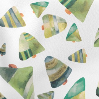 Watercolor Style Stitched Chri Lightweight Cotton Poplin