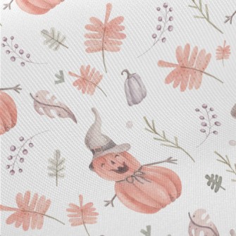 Pumpkin Man Celebrating Hallow Midweight Cotton Poplin