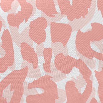 Soft Pink Leopard Print Midweight Cotton Poplin