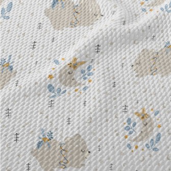 Bear Carrying A String Of Chri Birdseye Piqué