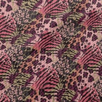 Modern Mixed Animal Print Birdseye Piqué
