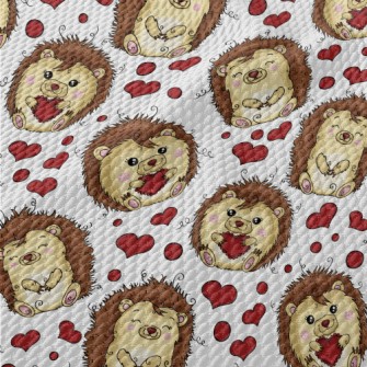 Funny Hedgehog Celebrating Val Birdseye Piqué