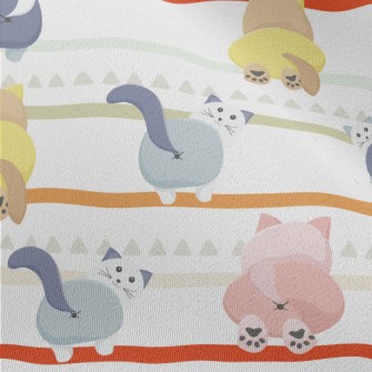 Colorful Cat With Buttocks Chiffon