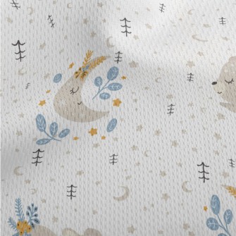 Bear Carrying A String Of Chri Athletic Mesh Flat Back