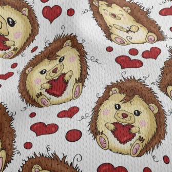 Funny Hedgehog Celebrating Val Athletic Mesh Flat Back