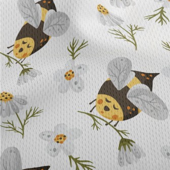 Little Bee Collecting Honey Athletic Mesh Flat Back