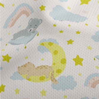 Cat Sleeping On The Moon Athletic Mesh Flat Back