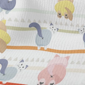 Colorful Cat With Buttocks Terry