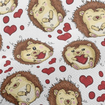Funny Hedgehog Celebrating Val Performance Linen