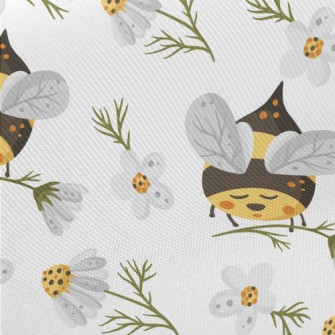 Little Bee Collecting Honey Twill