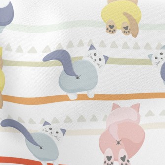 Colorful Cat With Buttocks Stretch Ponte