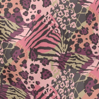 Modern Mixed Animal Print Stretch Ponte