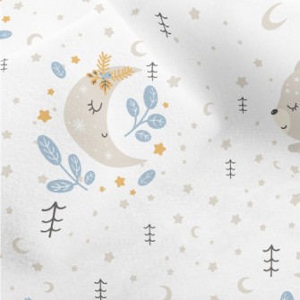 Bear Carrying A String Of Chri Micro Fleece