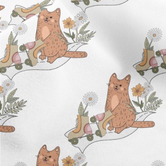 Kitten On Roller Skates Micro Fleece