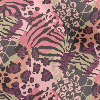 Modern Mixed Animal Print Micro Fleece