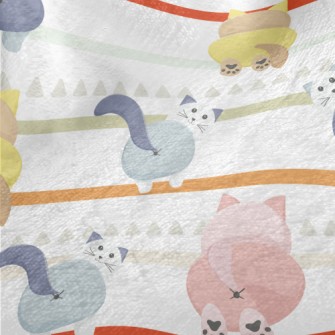 Colorful Cat With Buttocks Minky