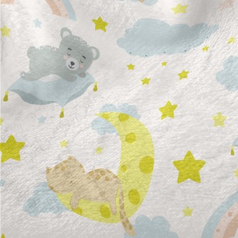 Cat Sleeping On The Moon Minky