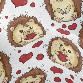 Funny Hedgehog Celebrating Val Lightweight Performance Linen