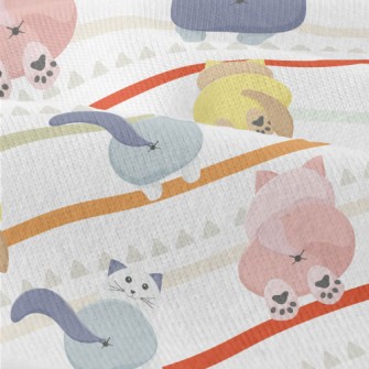 Colorful Cat With Buttocks Modern Jersey