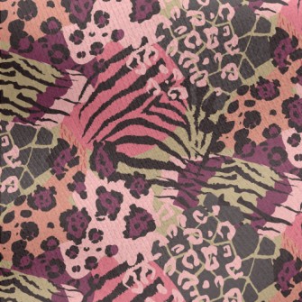 Modern Mixed Animal Print Jersey Backed Fleece