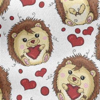 Funny Hedgehog Celebrating Val Jersey Backed Fleece