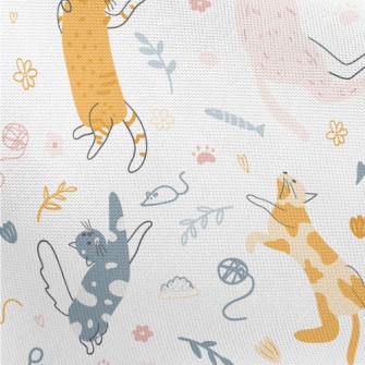 A Playful Kitten Pongee