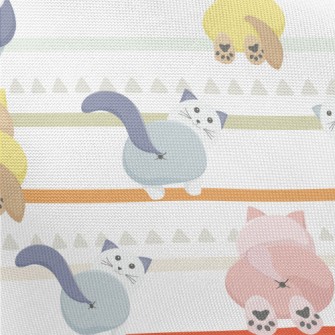 Colorful Cat With Buttocks Pongee
