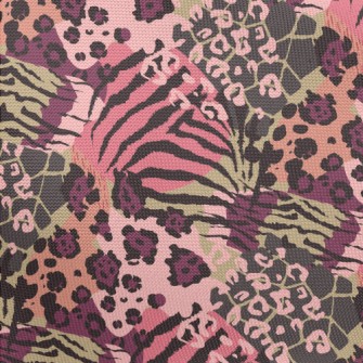 Modern Mixed Animal Print Pongee
