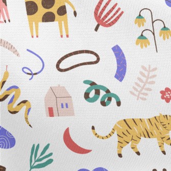 Abstract Animals Pongee