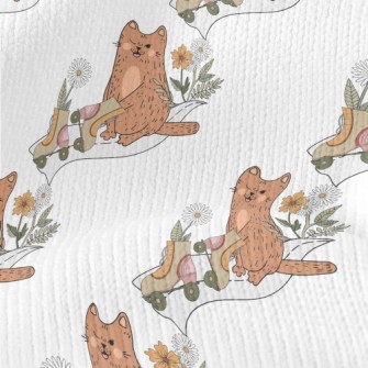 Kitten On Roller Skates Stretch Jersey