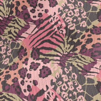Modern Mixed Animal Print Stretch Jersey