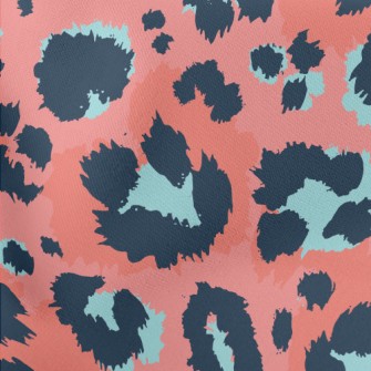 Unique Contrasting Leopard Pri Lightweight Cotton Poplin