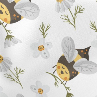 Little Bee Collecting Honey Lightweight Cotton Poplin