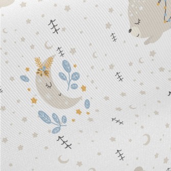 Bear Carrying A String Of Chri Midweight Cotton Poplin