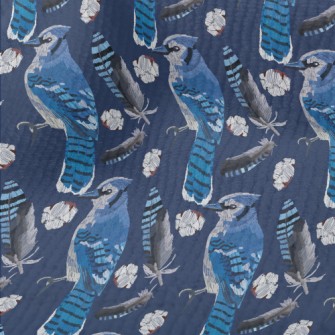 Blue Jay With Beautiful Feathe Terry