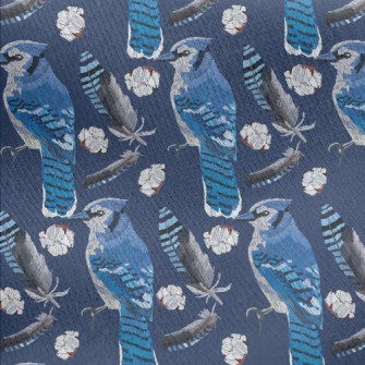 Blue Jay With Beautiful Feathe Jersey Backed Fleece