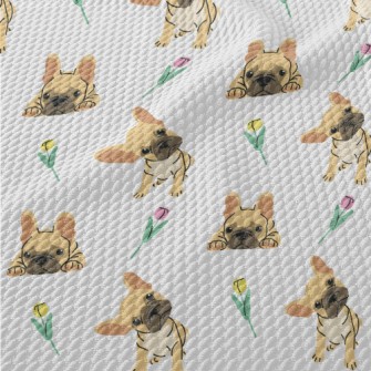 Brown Bulldog Pretending To Be Birdseye Piqué