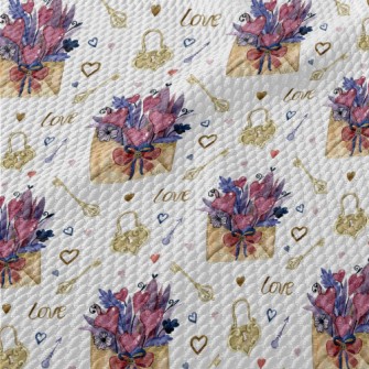 Bouquet Of Flowers In Envelope Birdseye Piqué