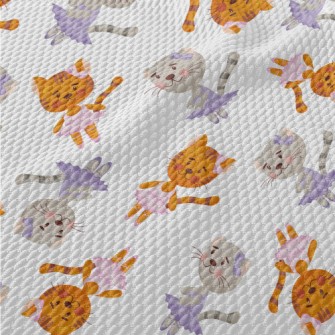 Cat Performing Ballet Birdseye Piqué