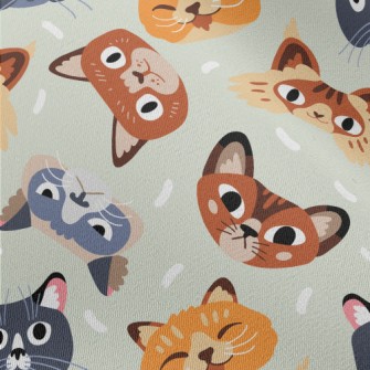 Naughty Cat With Rich Expressi Chiffon