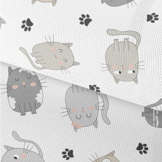The Quirky Gray Cat Waterproof Oxford