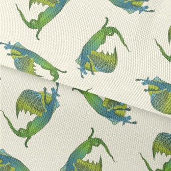 Scary Blue-green Flying Dragon Waterproof Oxford
