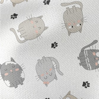 The Quirky Gray Cat Waterproof Canvas