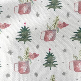 Watercolor Christmas Elements Waterproof Canvas