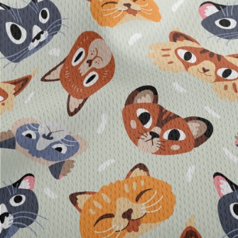 Naughty Cat With Rich Expressi Athletic Mesh Flat Back