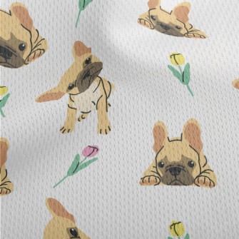 Brown Bulldog Pretending To Be Athletic Mesh Flat Back