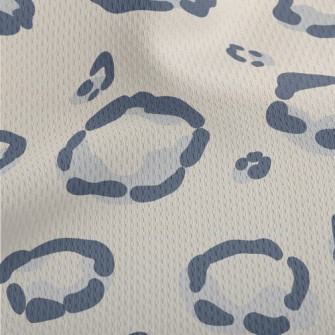 Fat Snow Leopard Pattern Athletic Mesh Flat Back