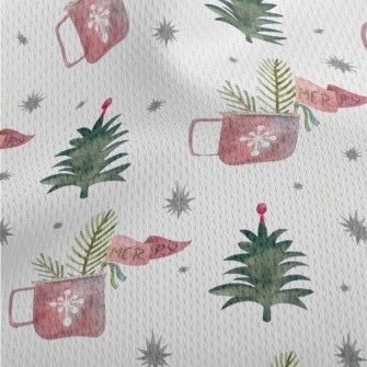 Watercolor Christmas Elements Athletic Mesh Flat Back